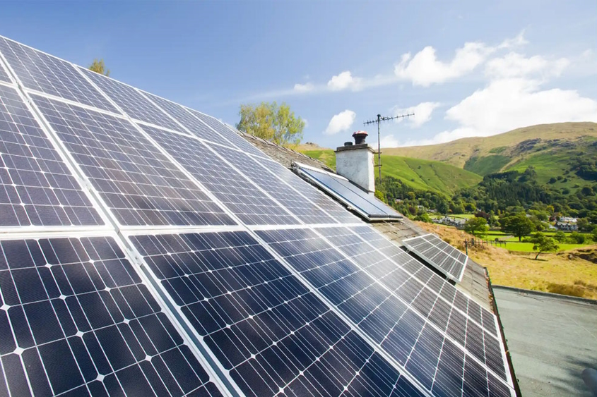 Image of solar installation in the mountains