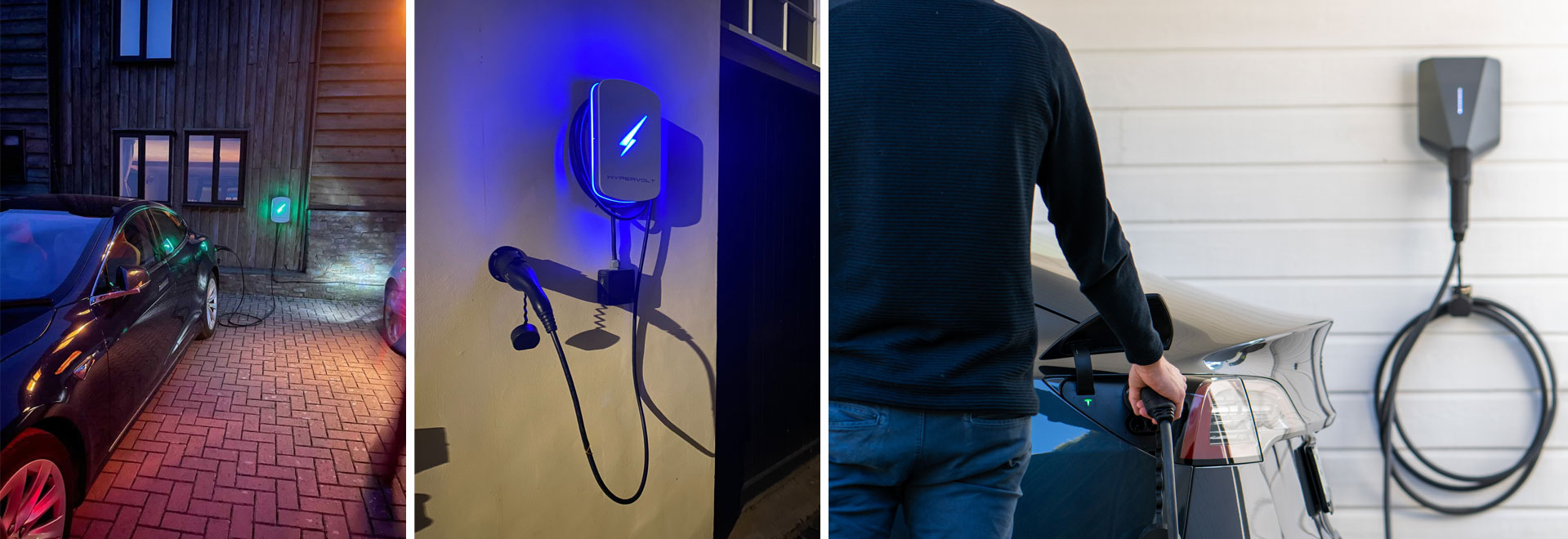 Banner image of EV chargers and our installs of EV chargers