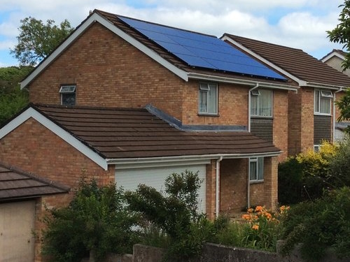 Image of solar installation in town